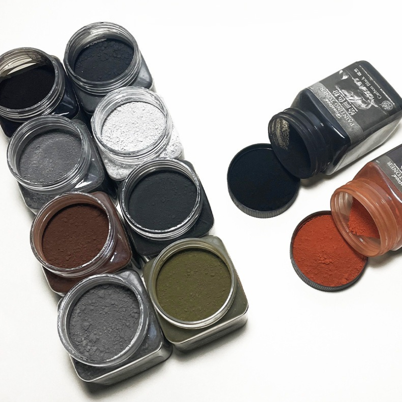 Activated Charcoal Powder - 10-kleuren schetstoner droog nat grafiet houtskoolpoeder