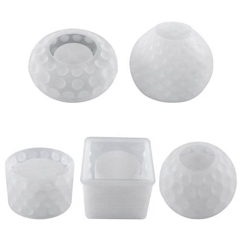 Soap Making Quantities - Voorraadhoeveelheid 5 stuks siliconen kaarsenvormen set