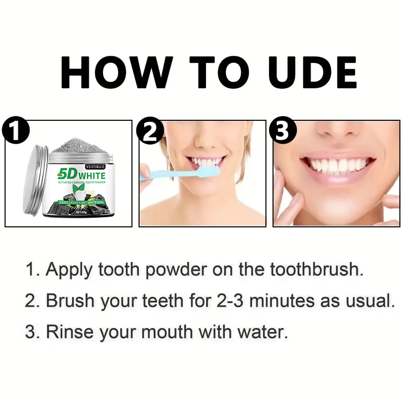 YUlTlKUE 5D Wit Actief houtsko - Activated Charcoal Powder recensie en prijs