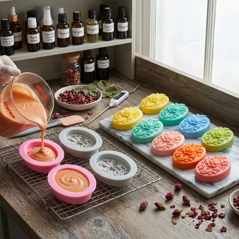 4 siliconenvormen met bloemvor - Soap Making Handmade recensie en prijs