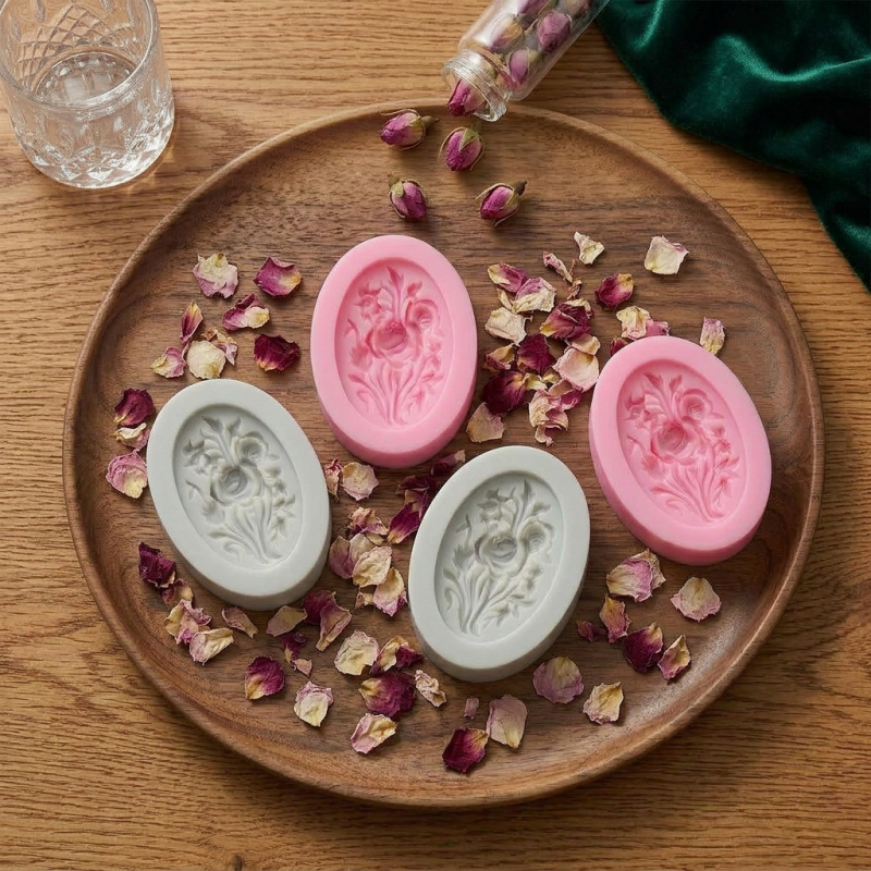 4 siliconenvormen met bloemvor - Soap Making Handmade recensie en prijs